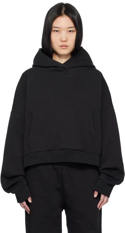 Entire Studios Black Heavy Hoodie In Soot