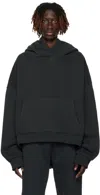 Entire Studios Black Heavy Hoodie In Tar