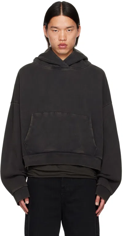 ENTIRE STUDIOS BLACK HEAVY HOODIE