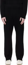Entire Studios Black Knit Lounge Pants In Black