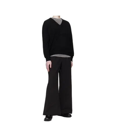 Entire Studios Black Knit V Neck Sweater