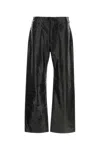 Entire Studios Black Leather Pant In Black