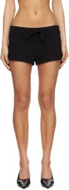 Entire Studios Black Lightweight Micro Shorts In Black