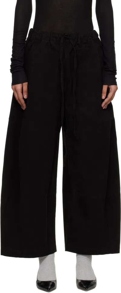 Entire Studios Loft Cotton Trousers In Black