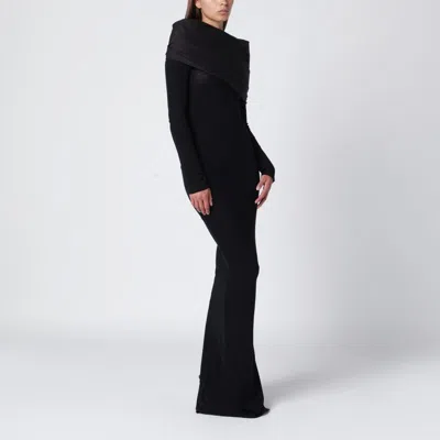 ENTIRE STUDIOS BLACK LONG WOOL DRESS