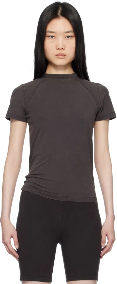 Entire Studios Black Mini T-shirt In Washedblack