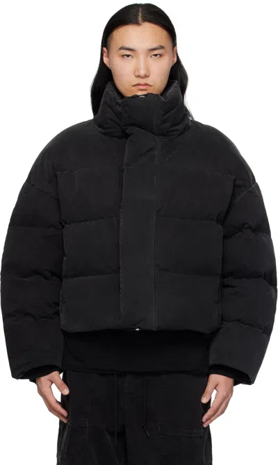 Entire Studios Black Mml Puffer Down Jacket In Iron