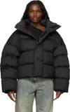 Entire Studios Black Mml Puffer Down Jacket In Pupil