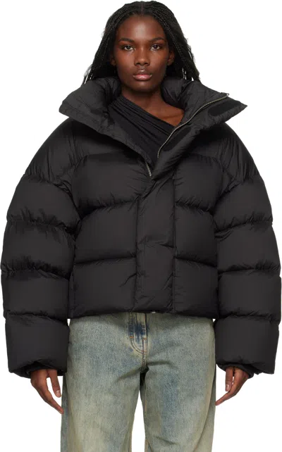 Entire Studios Black Mml Puffer Down Jacket In Pupil