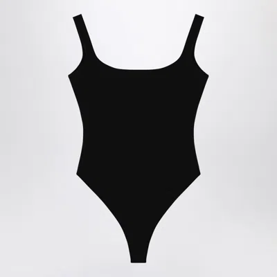 ENTIRE STUDIOS BLACK NYLON-BLEND BODYSUIT