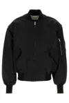 Entire Studios Black Nylon Broad Bomber Jacket In Black