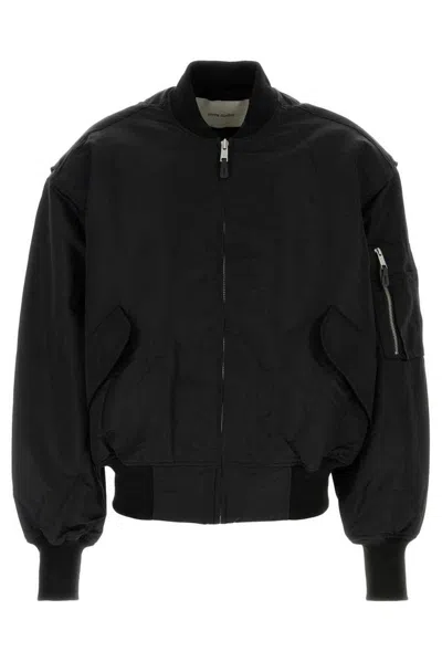 Entire Studios Black Nylon Broad Bomber Jacket