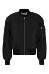 Entire Studios Padded Bomber Jacket Ribbed Cuffs In Black