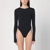 Entire Studios Bodysuit Nylon Spandex Soot In Black