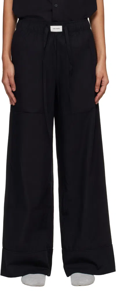 Entire Studios Black Pajama Lounge Pants