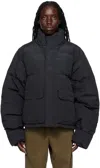 Entire Studios Black Pfd V2 Down Jacket In Soot