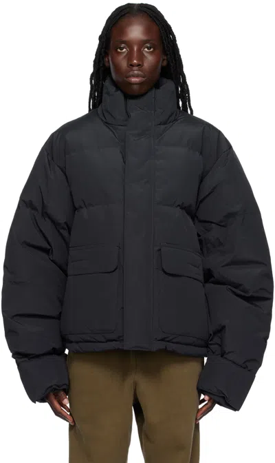 Entire Studios Black Pfd V2 Down Jacket In Soot
