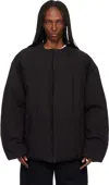Entire Studios Pod Quilted Zip-front Bomber Jacket In Black