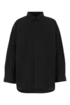 Entire Studios Black Poplin Giant Oversize Shirt In Black