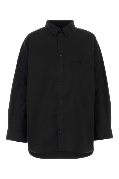 ENTIRE STUDIOS BLACK POPLIN GIANT OVERSIZE SHIRT