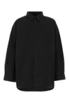 Entire Studios Black Poplin Giant Oversize Shirt In Black