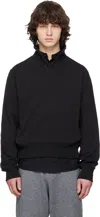 Entire Studios Black Port Pullover Sweatshirt In Black