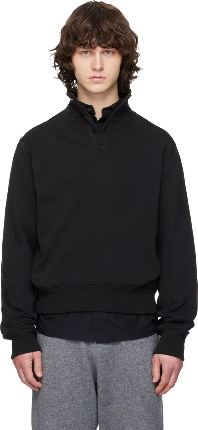 Entire Studios Black Port Pullover Sweatshirt