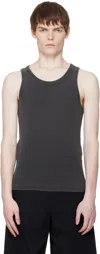 Entire Studios Washed Rib Tank Top In Black
