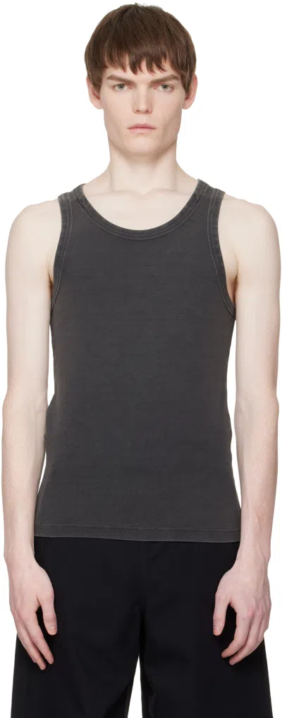 ENTIRE STUDIOS BLACK RIB TANK TOP
