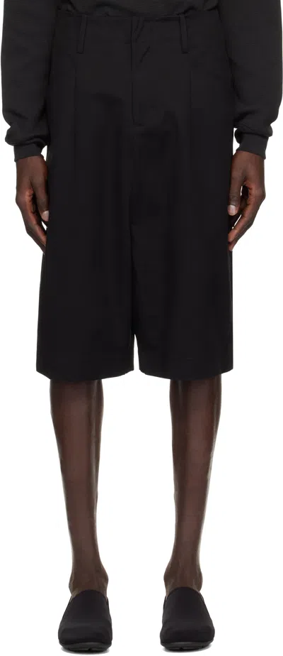 Entire Studios Black Rumy Shorts In Carbonblack