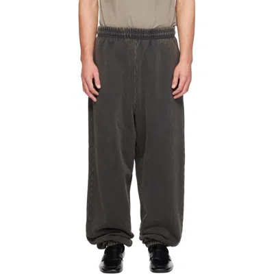 Entire Studios Black Standard Sweatpants In Gray