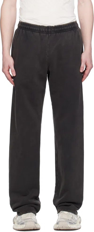 Entire Studios Black Straight-leg Sweatpants In Washedblack