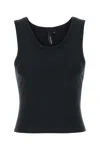 Entire Studios Womens Cropped Scoop-neck Stretch-cotton Tank Top Soot