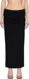 Entire Studios Black Surge Maxi Skirt In Soot