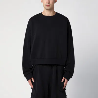Entire Studios Black Sweatshirt In Organic Cotton In Soot