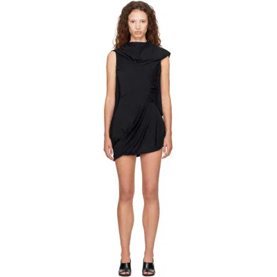 Entire Studios Black Sylph Minidress In 0015 Black