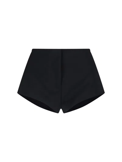 Entire Studios Tailored Shorts Straight Cut Back Pockets In Black