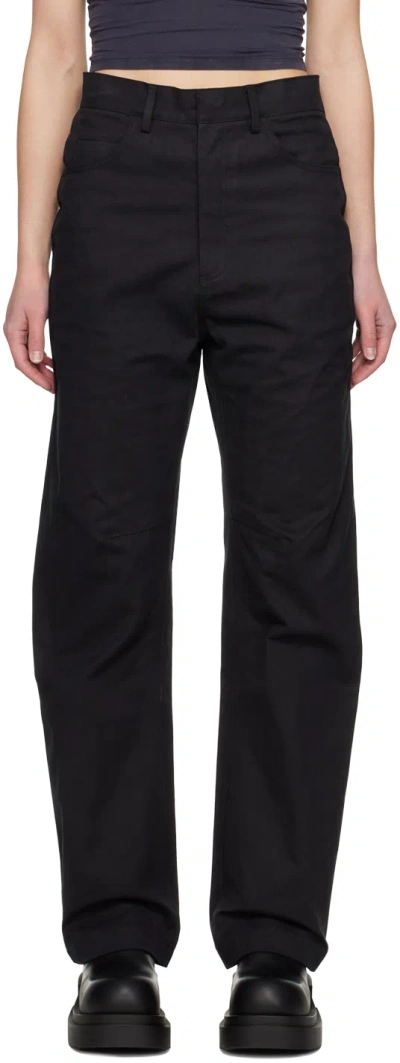 Entire Studios Black Task Trousers In Bat