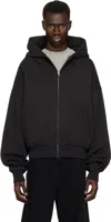 Entire Studios Eternal Zip Hooded Sweatshirt In Soot