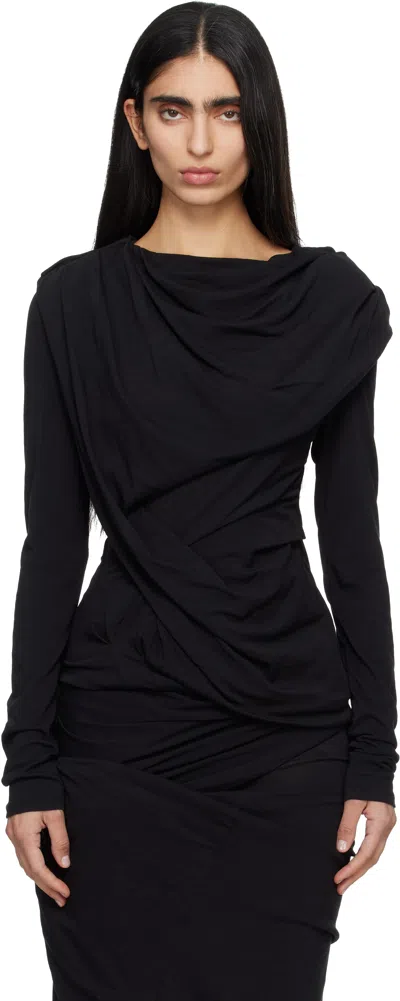 Entire Studios Black Twist Top