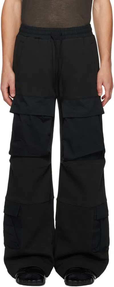 Entire Studios Black Utility Cargo Pants In Soot