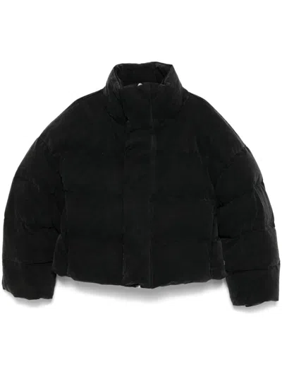 ENTIRE STUDIOS BLACK VELVET PUFFER JACKET