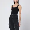 Entire Studios Black Viscoseblend Top In Black