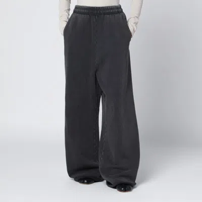 Entire Studios Black Washed Cotton Joggers In Gray