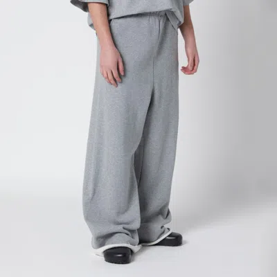 Entire Studios Wide Leg Cotton Jogging Trousers Relaxed Fit In Gray