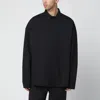 Entire Studios Oversized Wool Blend Long Sleeve Shirt In Black