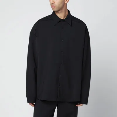 ENTIRE STUDIOS BLACK WOOL-BLEND SHIRT