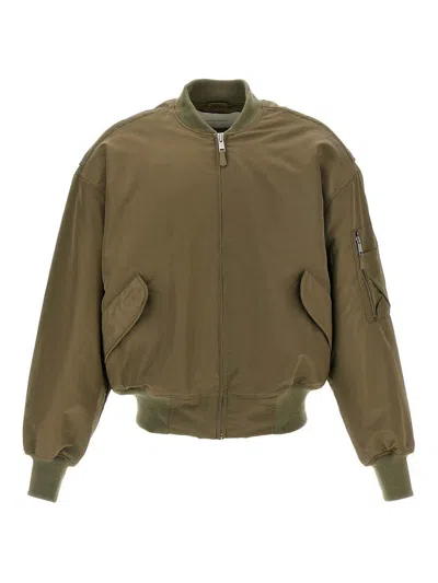 Entire Studios Broad Bomber Jacket In Green