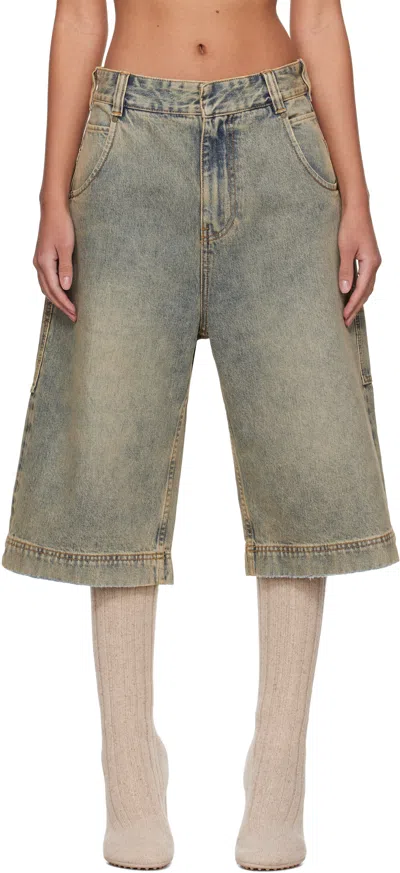 Entire Studios Blue D Denim Shorts In Surfacewave