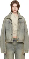 Entire Studios Blue Gem Denim Jacket In Surfacewave